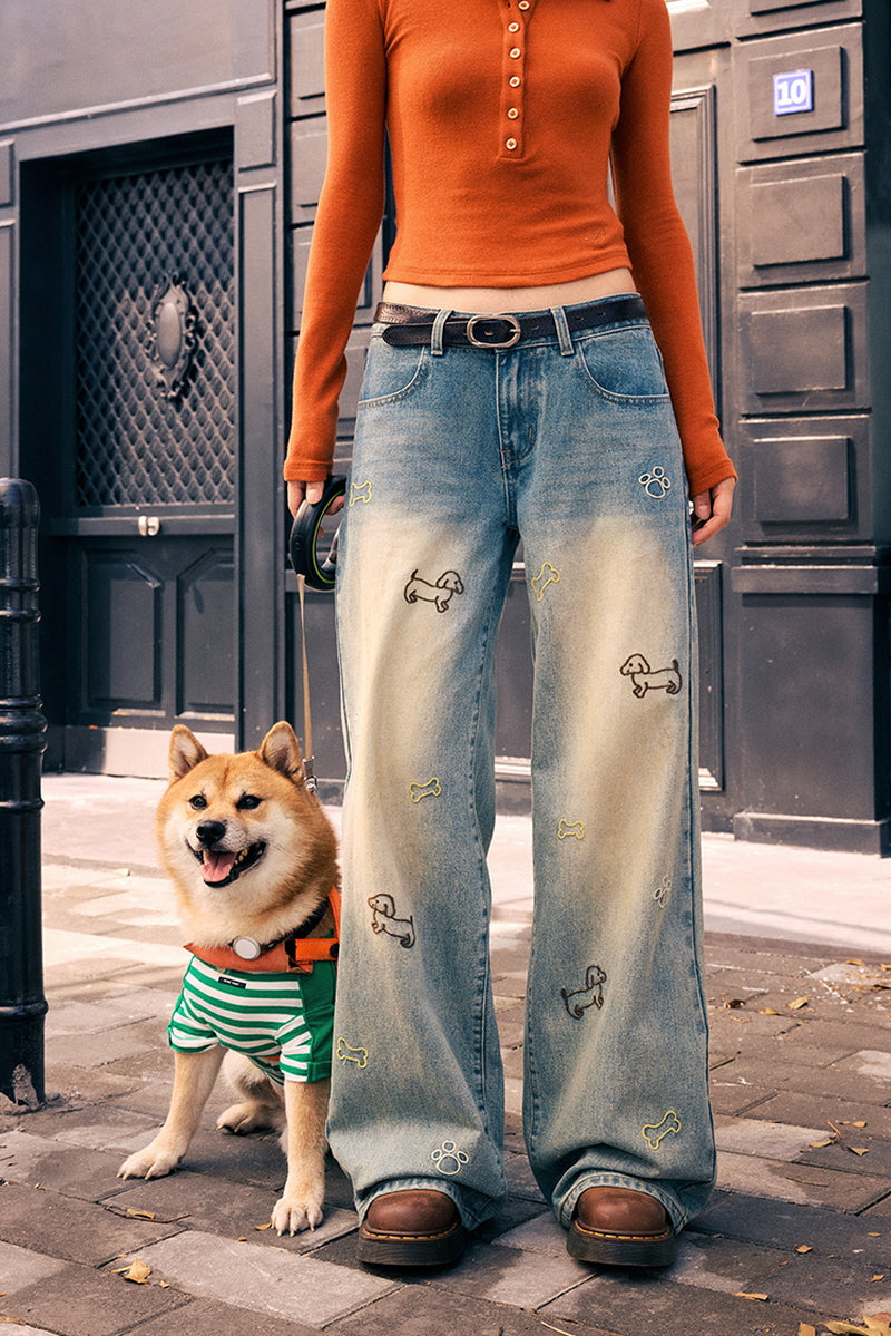 Pawfect Walk Wide Jeans