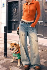 Pawfect Walk Wide Jeans