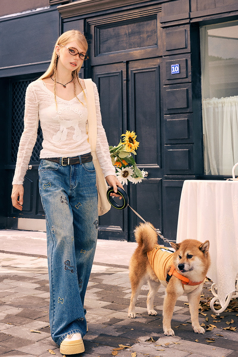 Pawfect Walk Wide Jeans