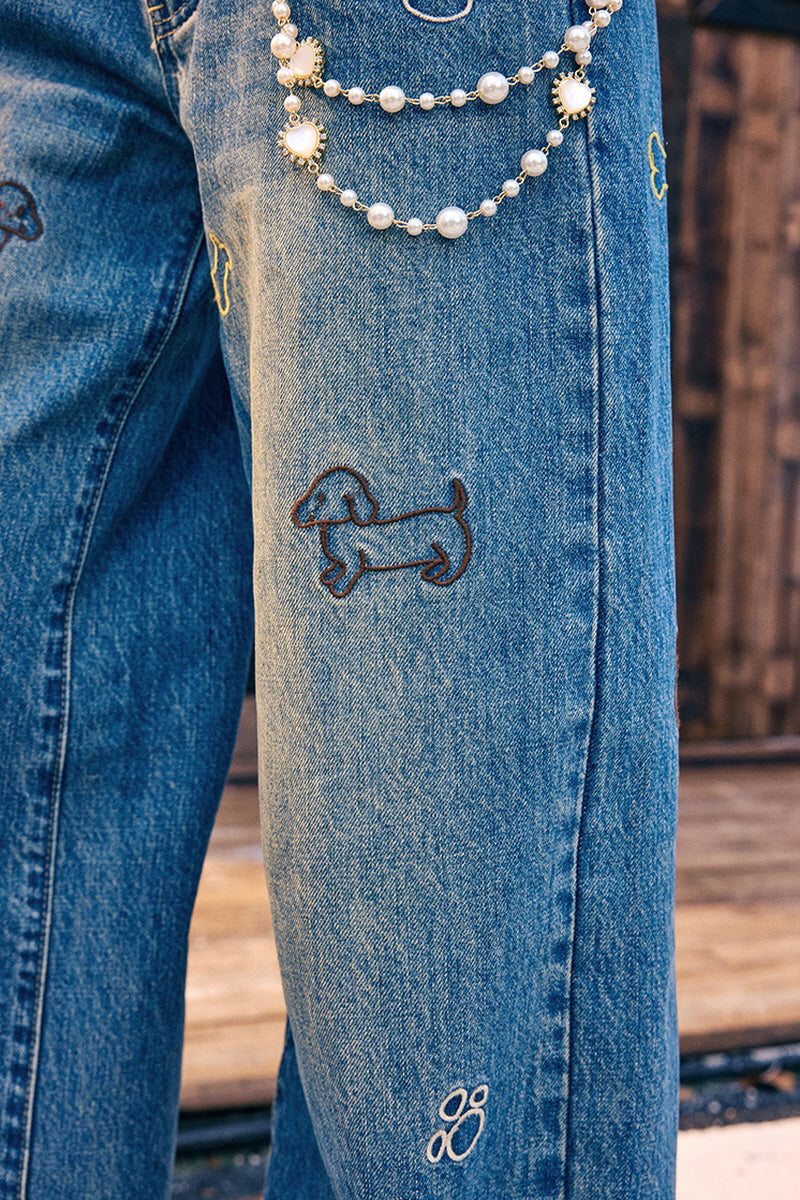 Pawfect Walk Wide Jeans