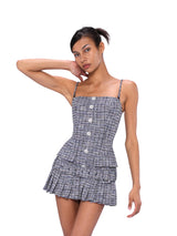 [Pre-sale]Tweed Button-Up Mini Dress