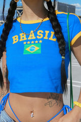 Brazil Vibe Crop Tee