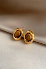 Tiger Eye Honey Gold Earrings