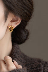 Tiger Eye Honey Gold Earrings