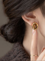 Tiger Eye Honey Gold Earrings