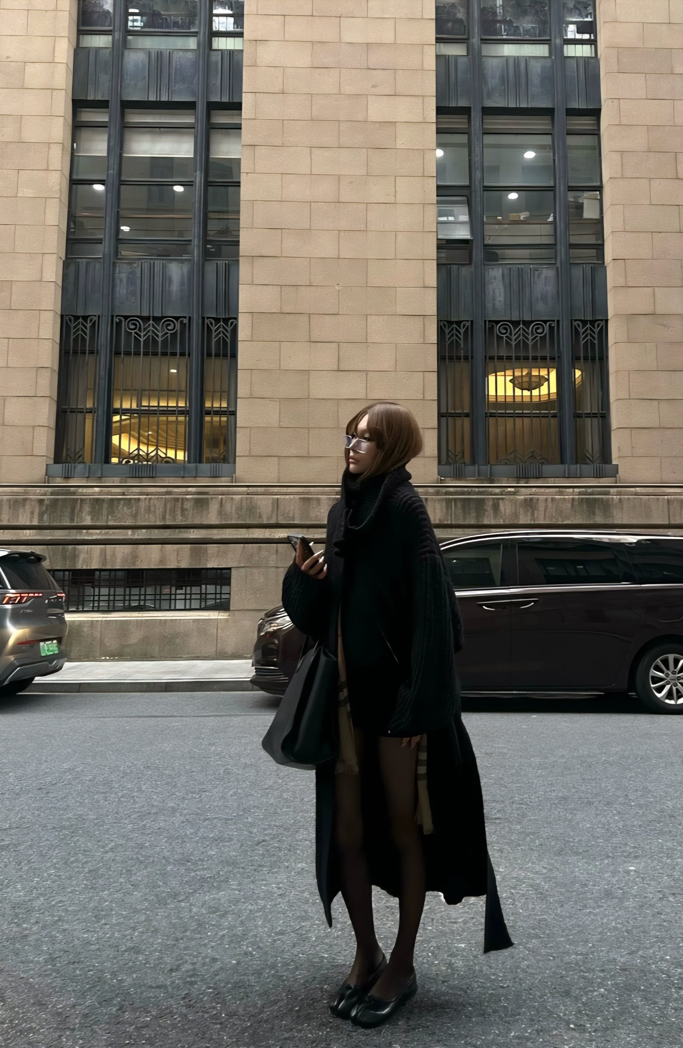 Over-Knee Cocoon Knit Coat