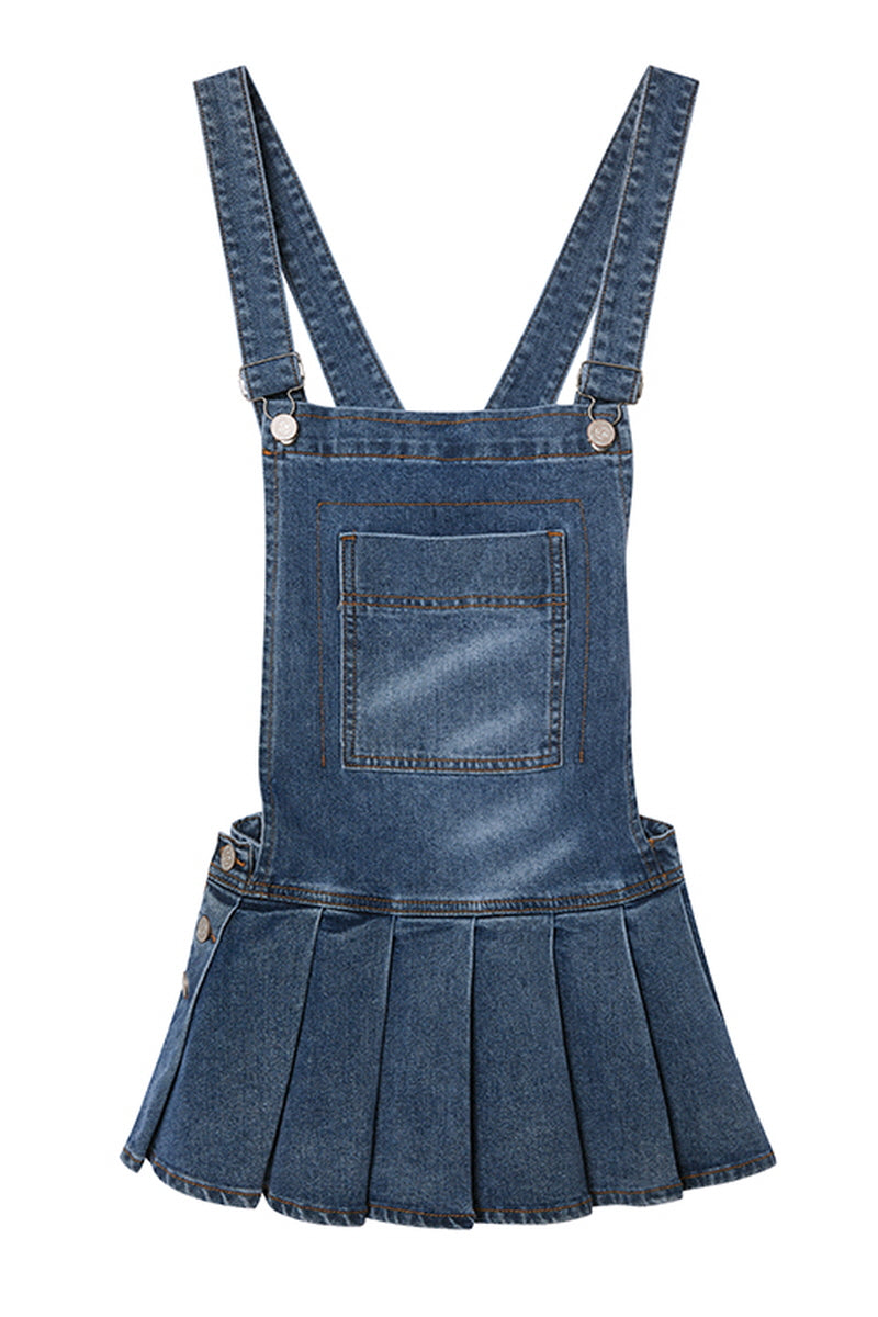 Denim Retro Sweet Overall Skirt