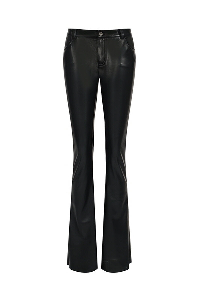 Midnight Riot Flare PU Pants