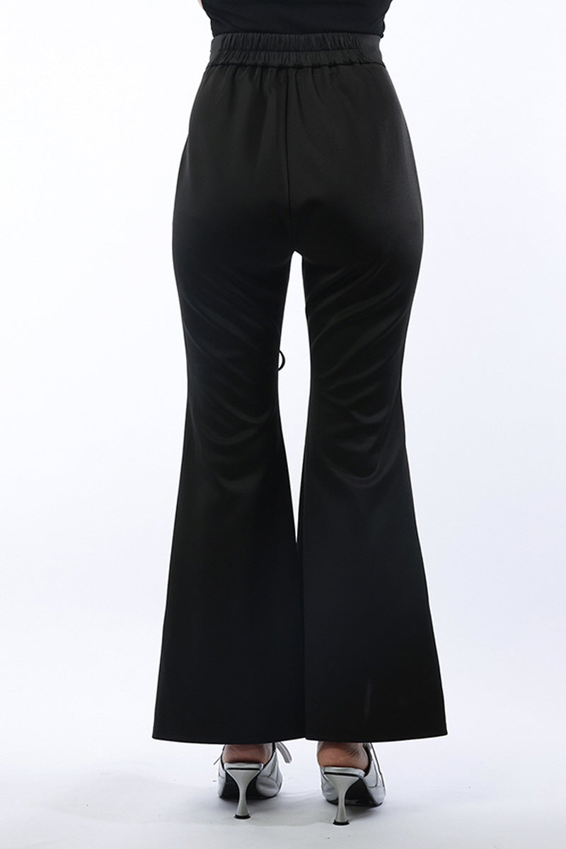 Triple Bow Slit Flare Pants