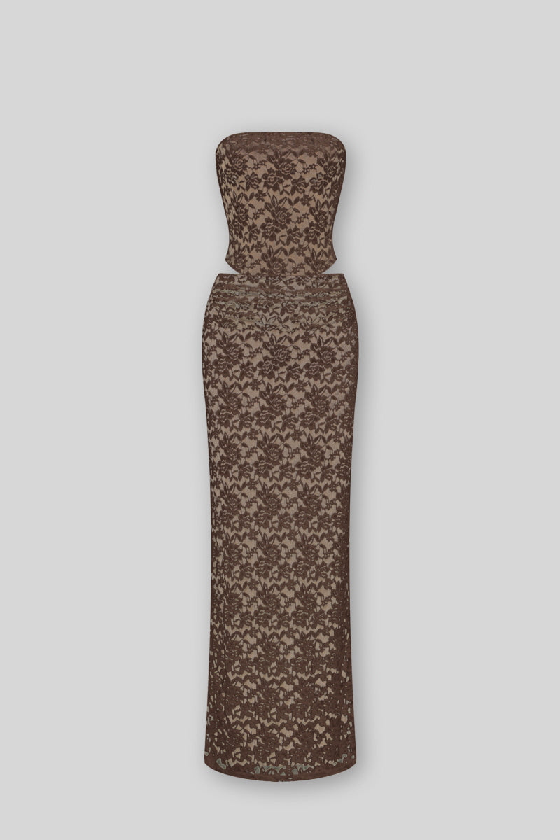 Cocoa Crush Lace Maxi Set
