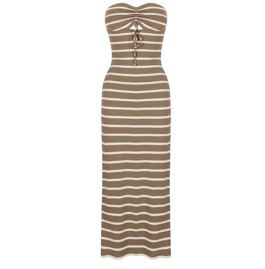 Cherry Coast Ruched Midi Dress