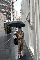 Noir Safari Faux Fur Coat