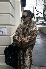 Noir Safari Faux Fur Coat