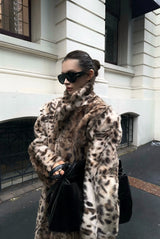 Noir Safari Faux Fur Coat