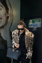 Noir Safari Faux Fur Coat