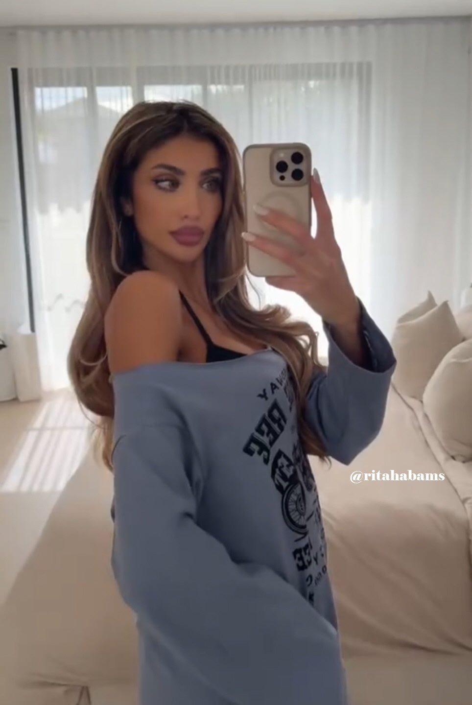 Rebel Oversized Off-Shoulder Tee