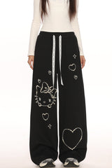 Baggy Kitty Pearl Pants