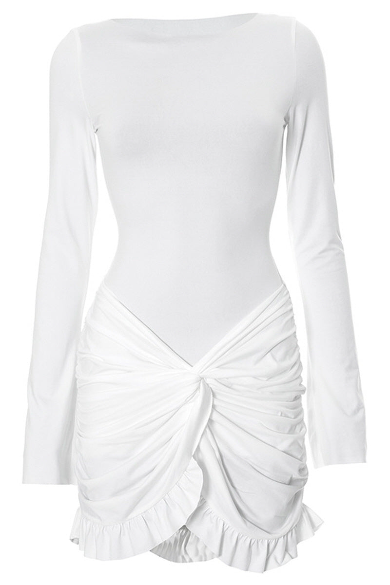 Draped Ruched Allure Mini Dress