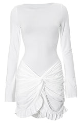 Draped Ruched Allure Mini Dress