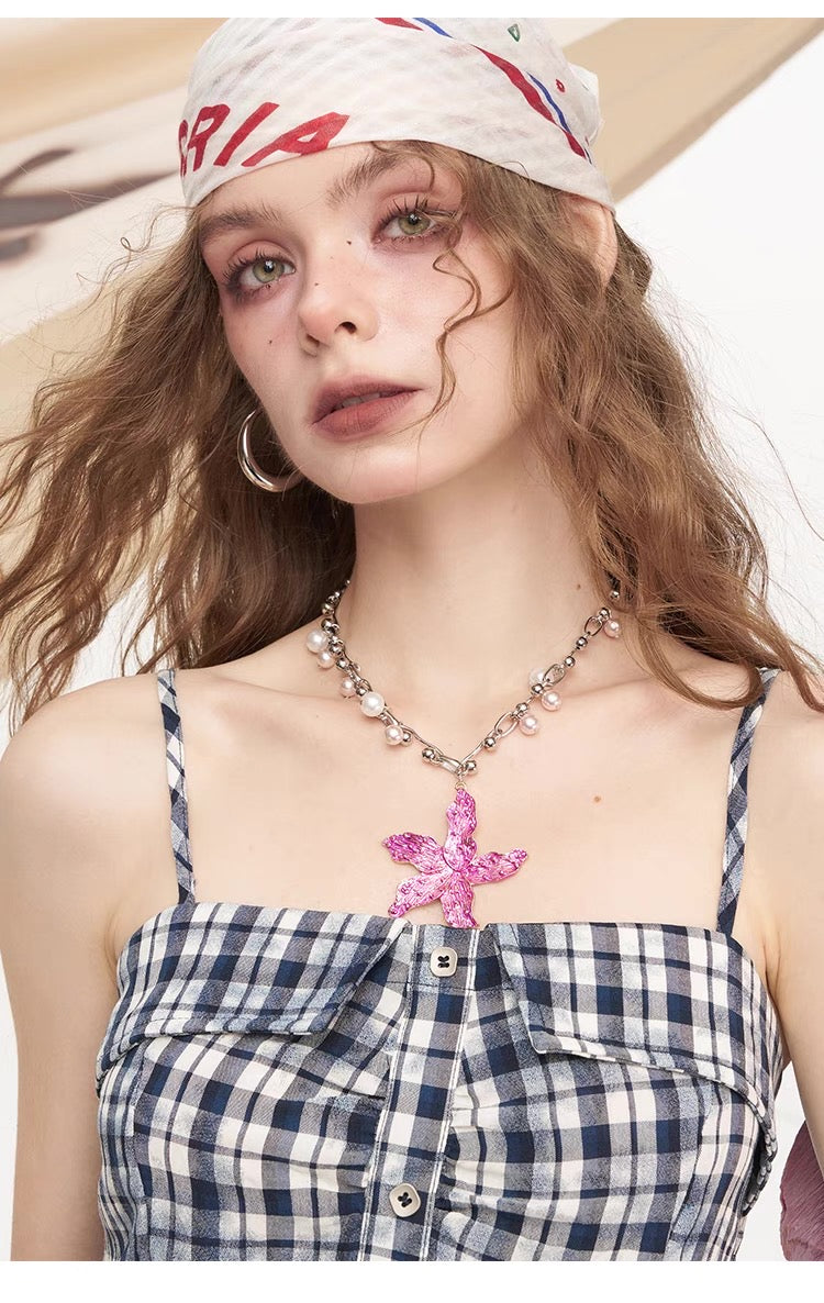 Metal Flower Necklace