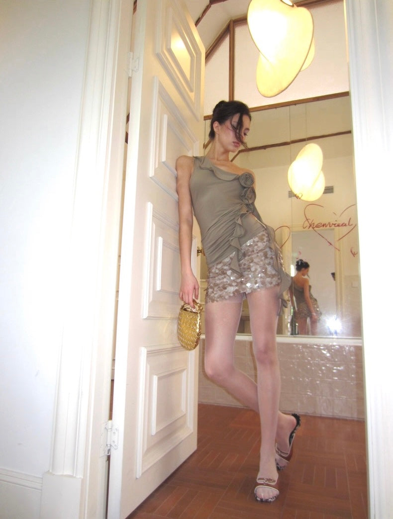 Lemon Fizz Sequin Skirt