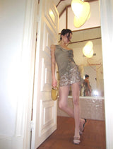 Lemon Fizz Sequin Skirt