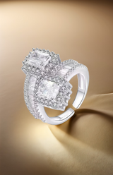 Twin Blaze Diamond Ring