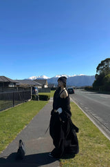 Noir Cloud Long Robe Coat