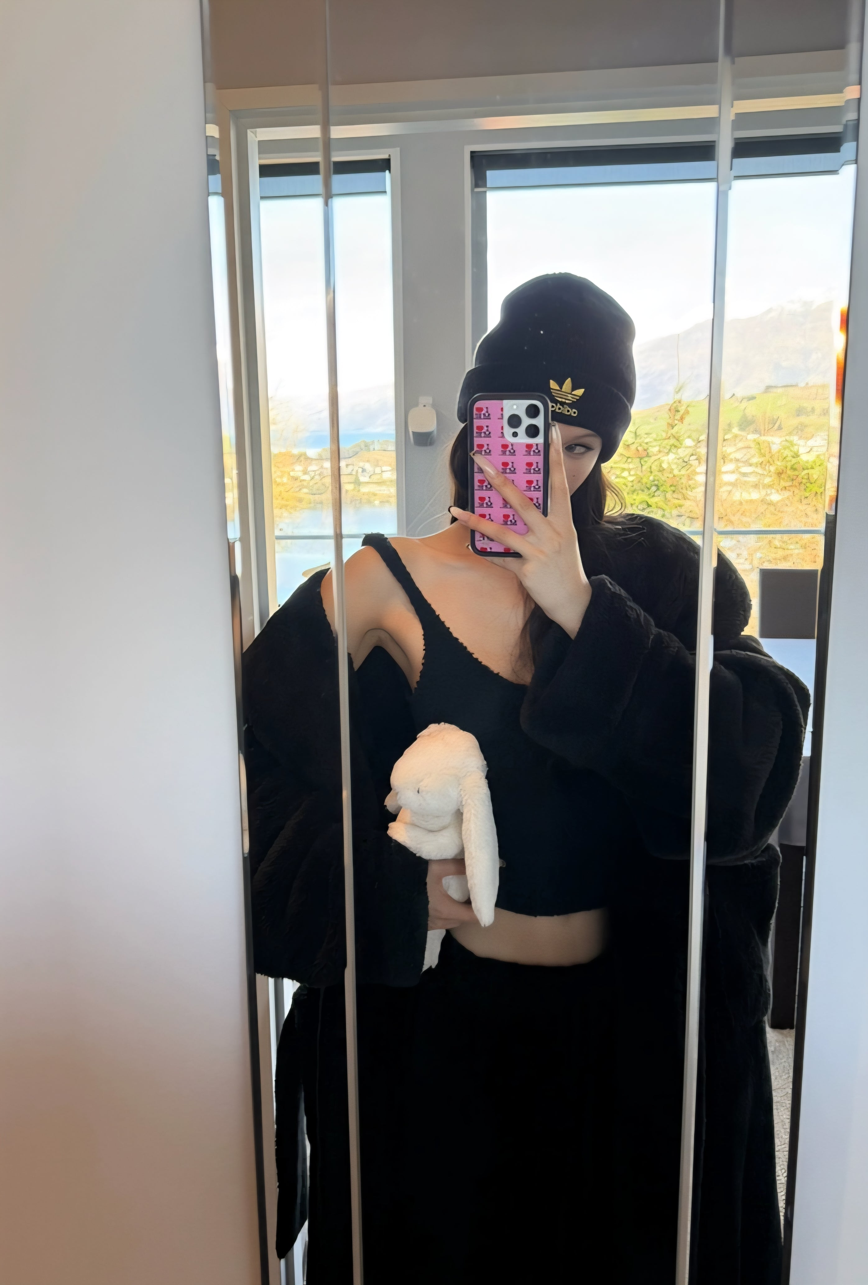 Noir Cloud Long Robe Coat
