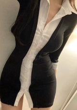 Midnight Secretary bodycon Dress