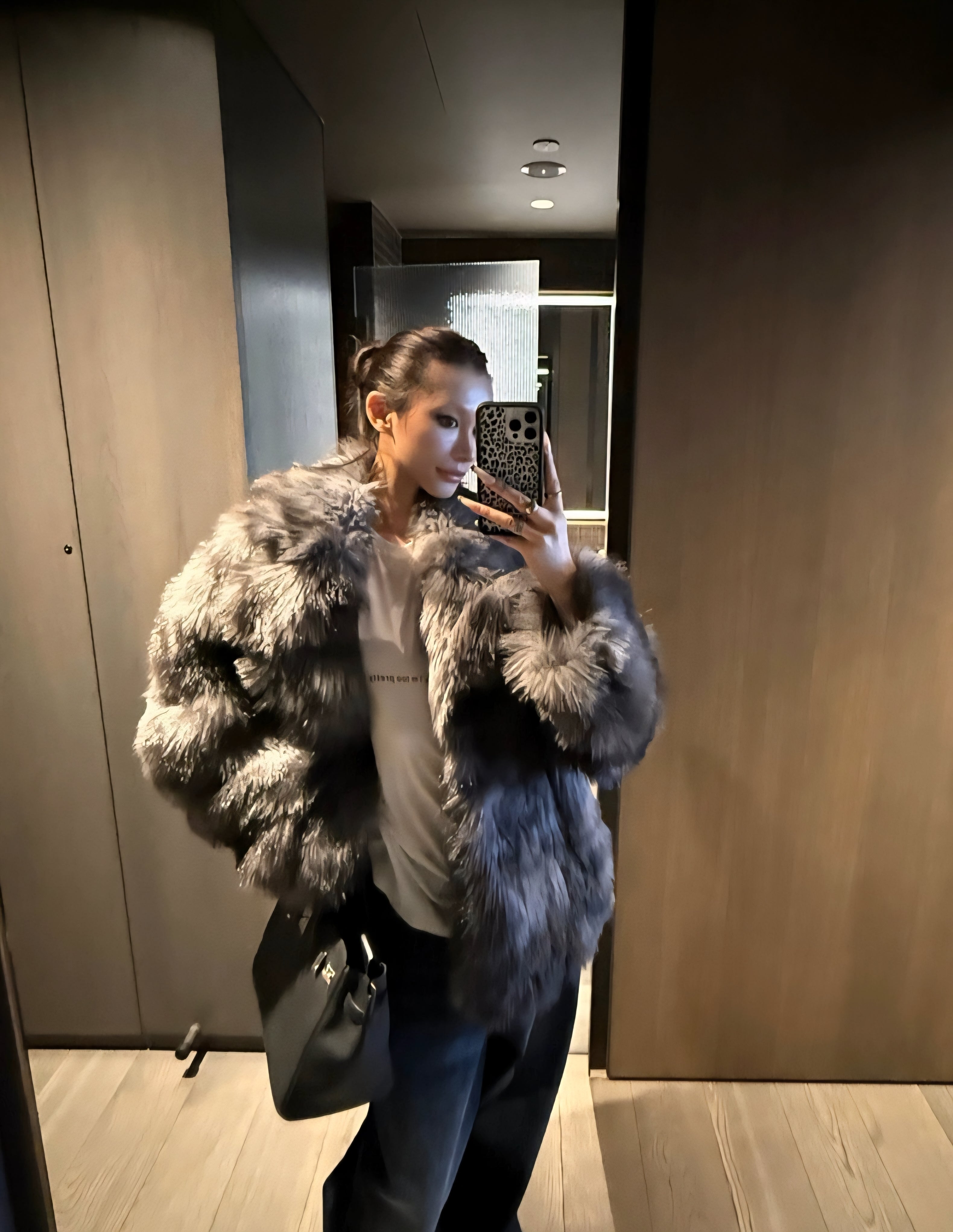 Ash Grey Royal Fur Coat