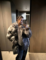 Ash Grey Royal Fur Coat
