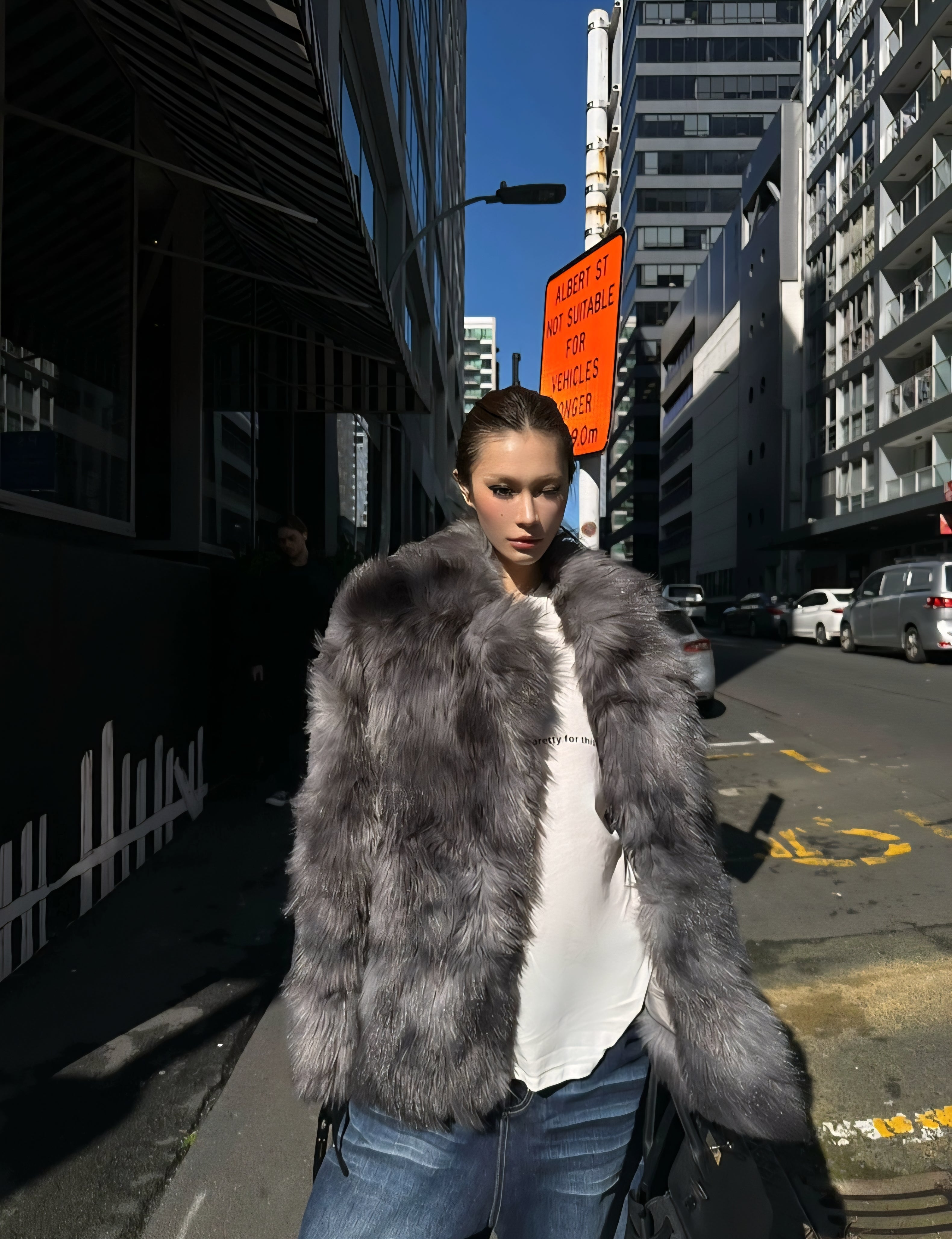 Ash Grey Royal Fur Coat