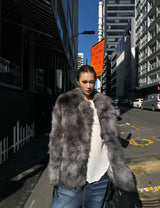 Ash Grey Royal Fur Coat