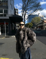 Ash Grey Royal Fur Coat
