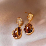 Tiger Eye Water Drop Earrings