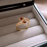 Tiger Eye Dual Curve Ring