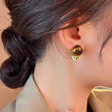 Tiger Eye Sphere Earrings