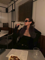 [Pre-sale] Sharp Attitude Faux Fur Bolero & Tube Top