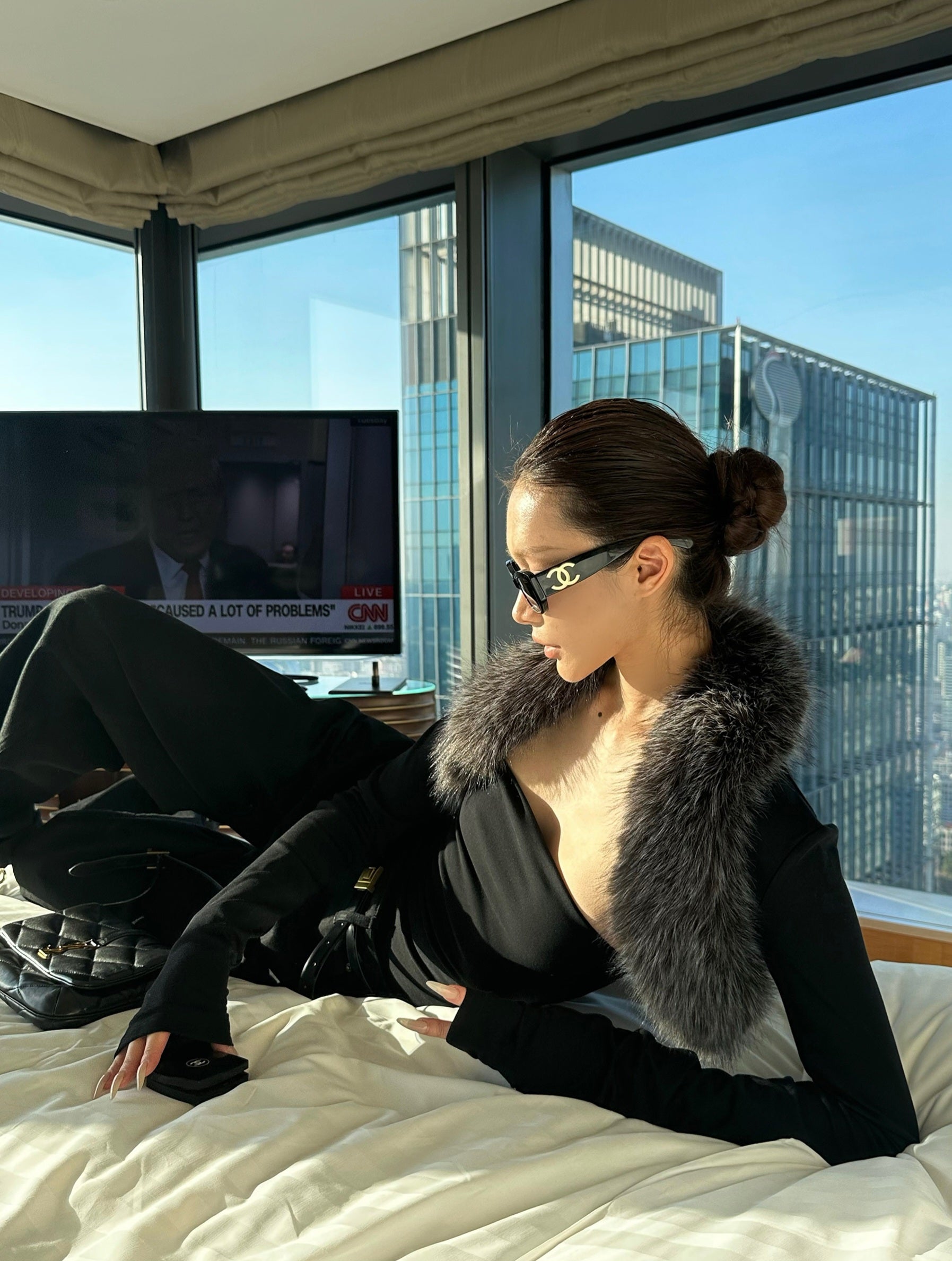 [Pre-sale] Sharp Attitude Faux Fur Bolero & Tube Top