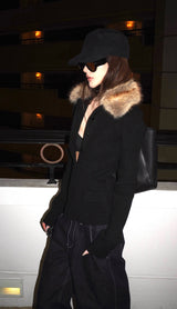 [Pre-sale] City Night Fur Collar Knit Jacket