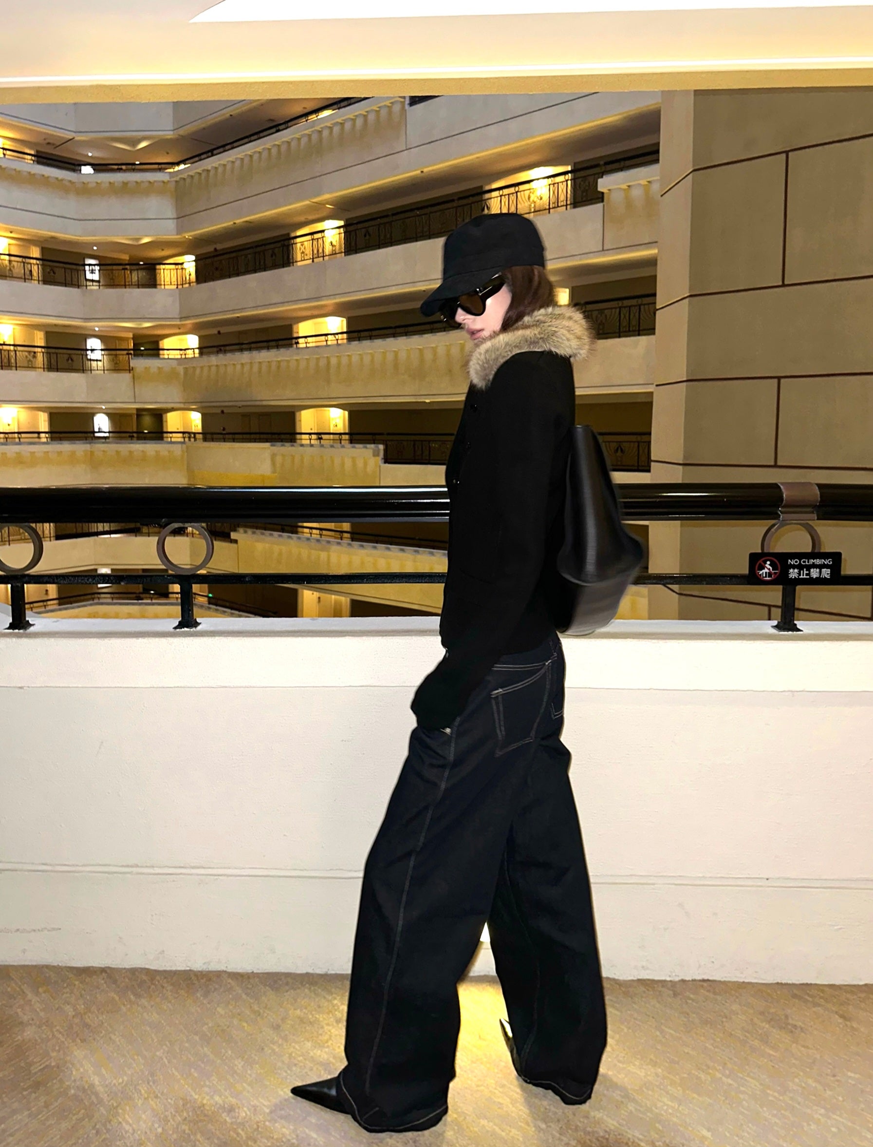 [Pre-sale] City Night Fur Collar Knit Jacket