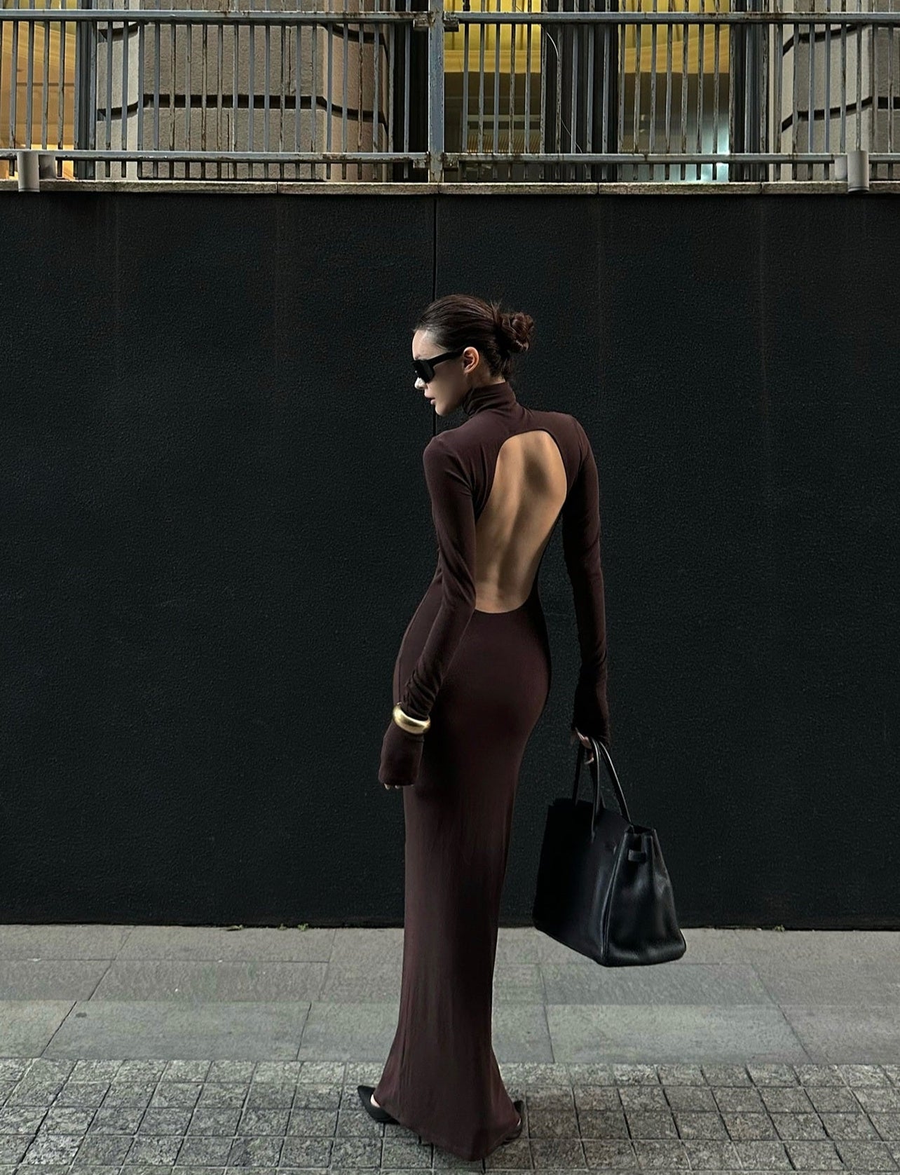[Pre-sale] Silky Cocoa Backless Gown