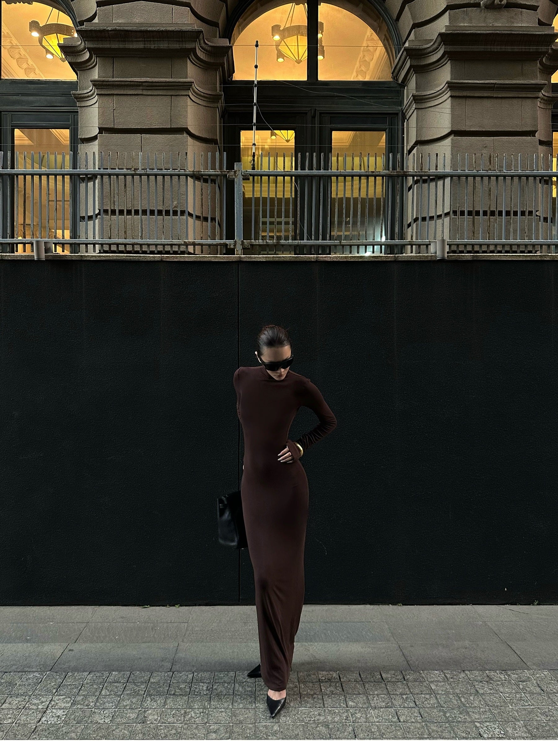 [Pre-sale] Silky Cocoa Backless Gown