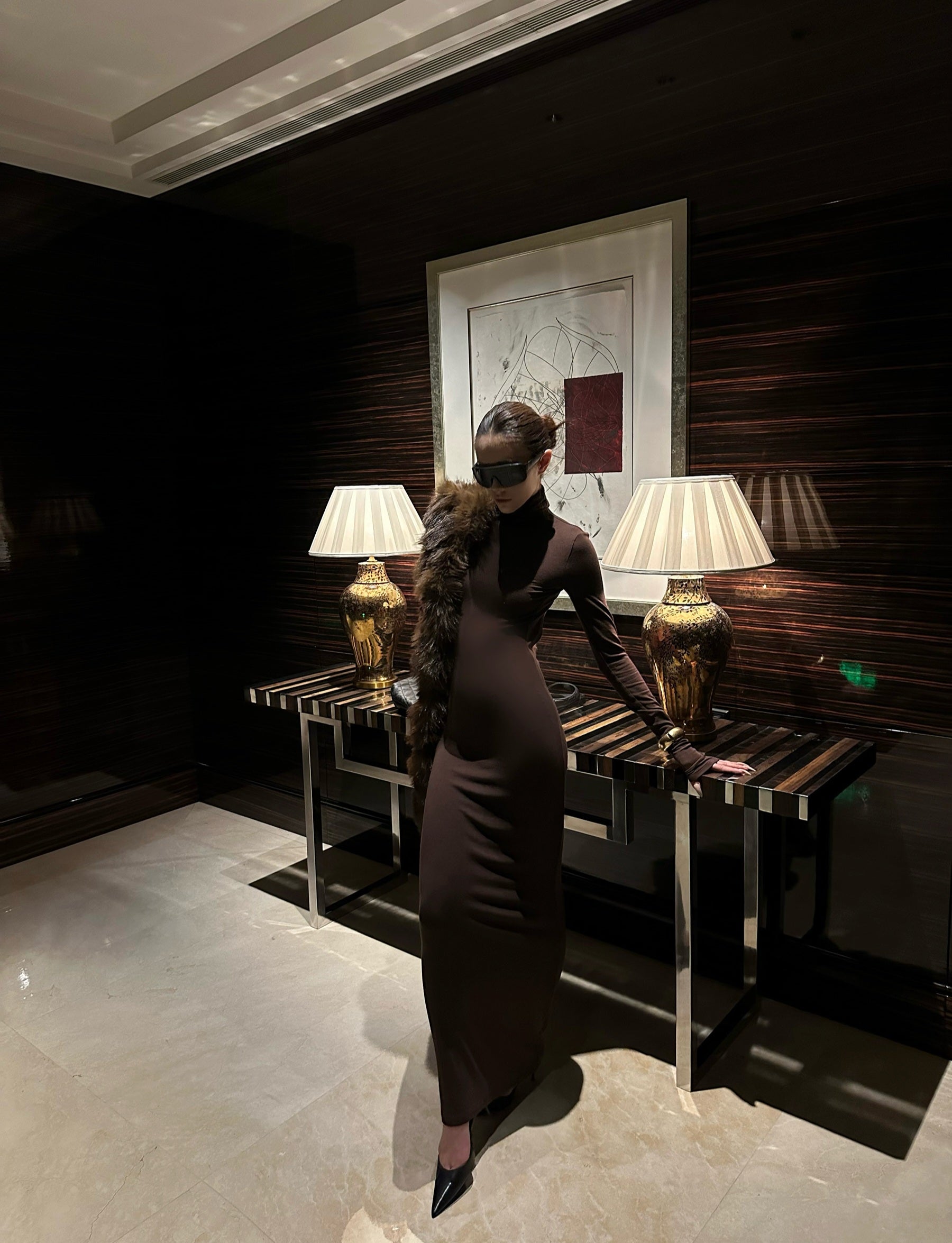 [Pre-sale] Silky Cocoa Backless Gown