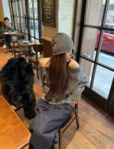 [Pre-sale] Effortless Off-Shoulder Knit & Beanie