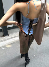 Rive Gauche Lace-Up Top