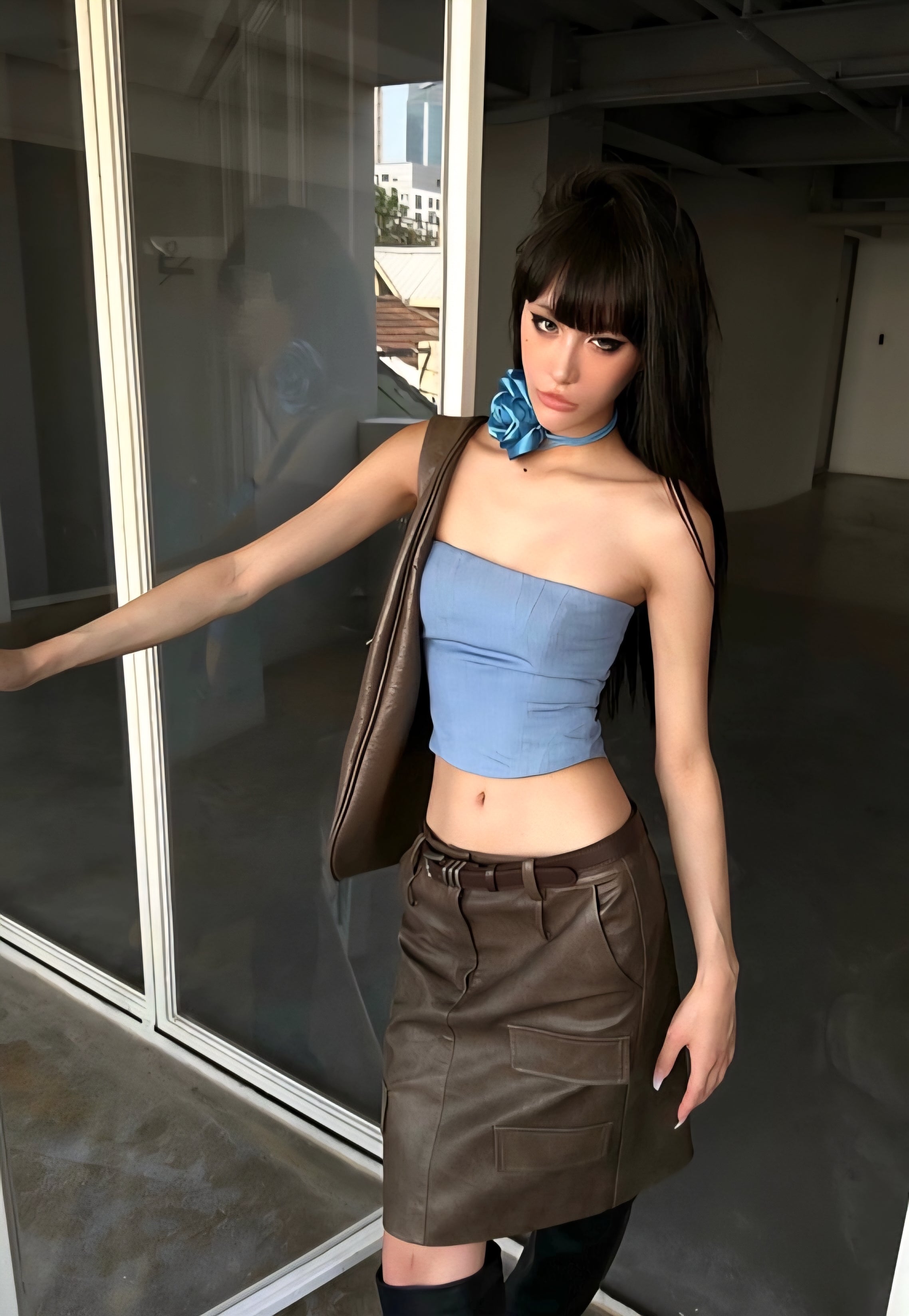 Rive Gauche Lace-Up Top