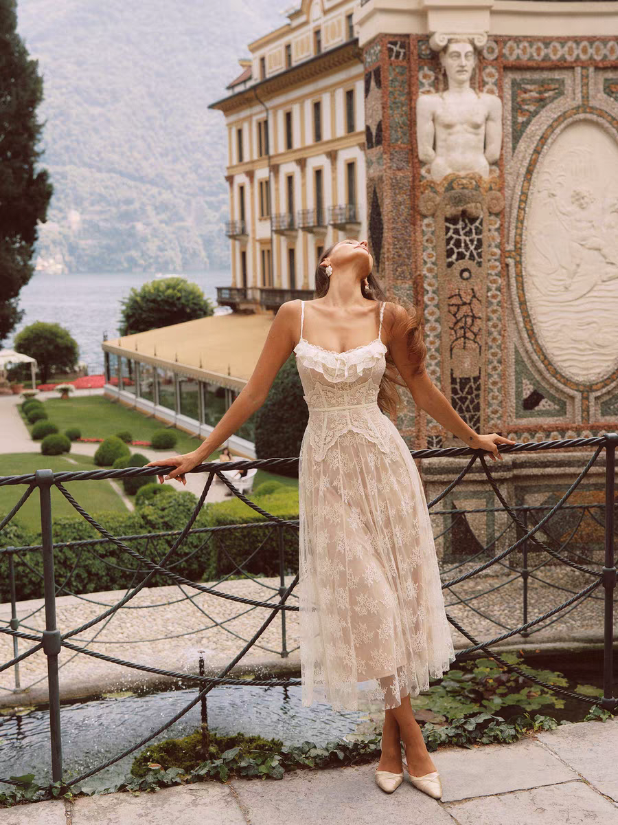 Eternal Romance Sheer Lace Dress