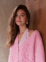 Lovely Sweetheart Halter Mini Dress & Cardigan